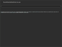 Tablet Screenshot of 3continentsfestival.co.za
